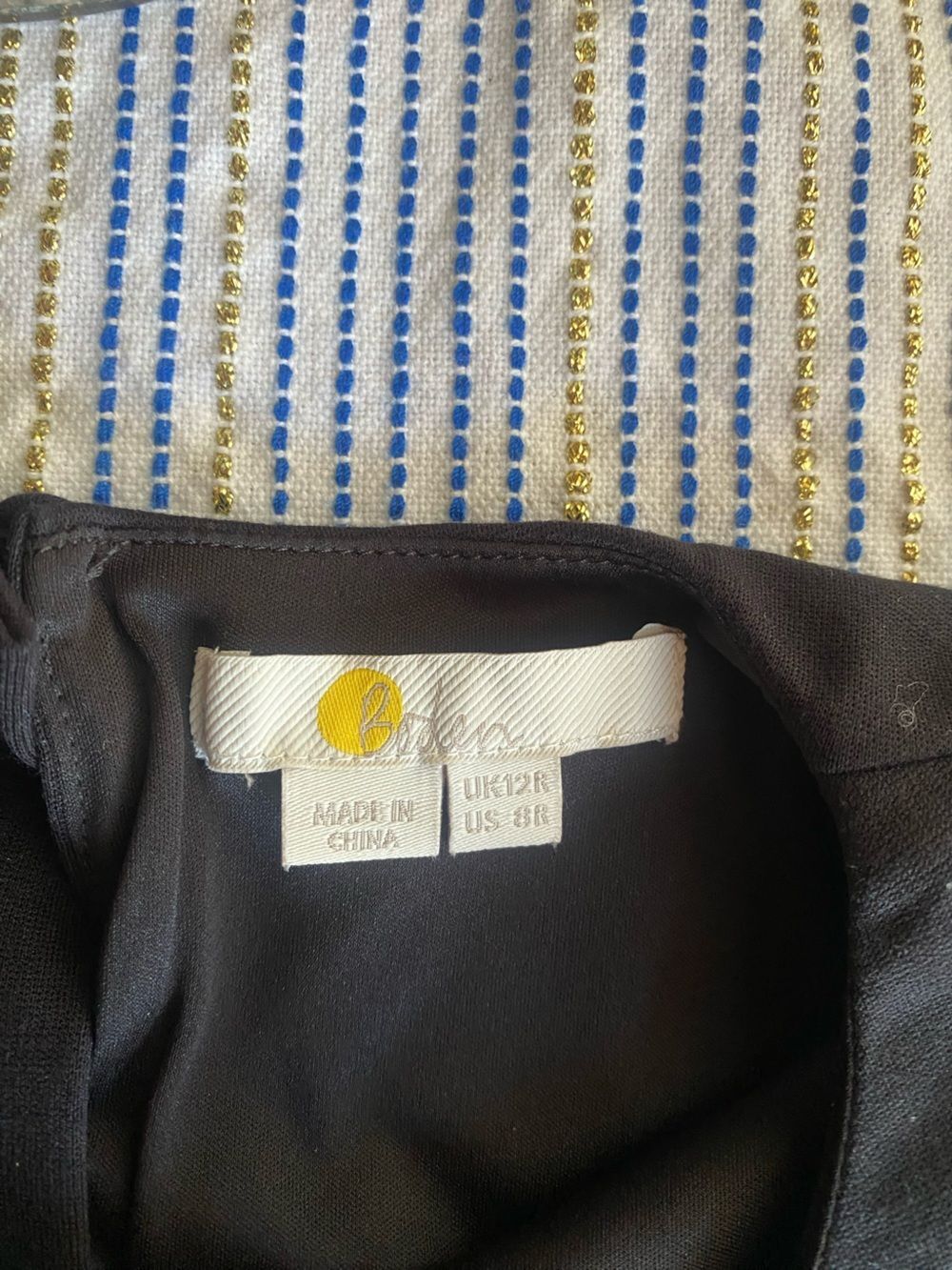 Boden Cut Out Jersey Mini Dress Black Women’s Back Button Size 8R - Picture 5 of 13